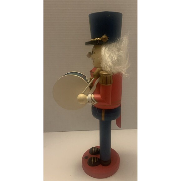 Nutcracker Suite Wooden Christmas Drummer Handcrafted 15" Hand Painted Wood - Picture 2 of 8